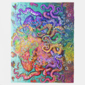 Octopi Fleece Blanket Deken (Voorkant)