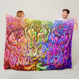 Octopi Fleece Blanket Deken