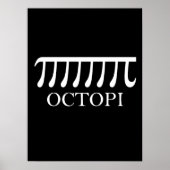 Octopi - Funny Pi Octopus Math Poster (Voorkant)