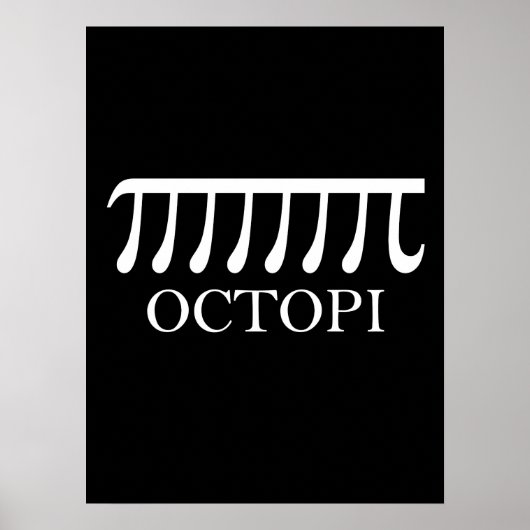Octopi - Funny Pi Octopus Math Poster (Voorkant)
