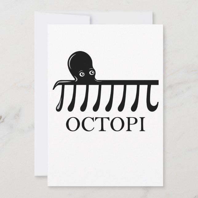 Octopi - Funny Pi Octopus Wiskunde (Voorkant)