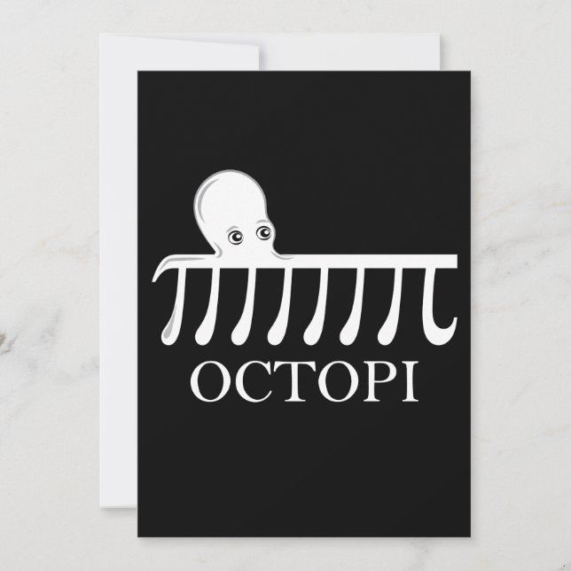 Octopi - Funny Pi Octopus Wiskunde (Voorkant)
