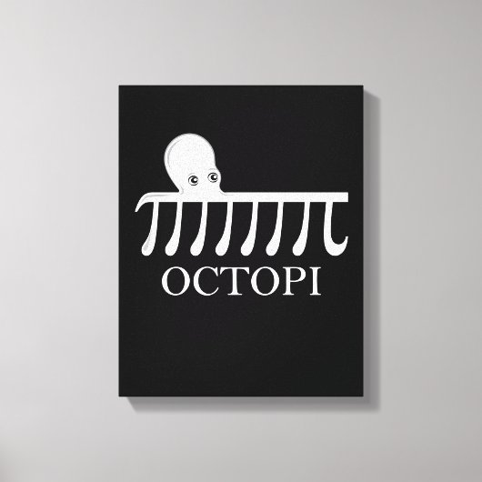 Octopi - Funny Pi Octopus Wiskunde Canvas Afdruk (Voorkant)