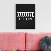 Octopi - Funny Pi Octopus Wiskunde Canvas Afdruk (Insitu (Woonkamer))