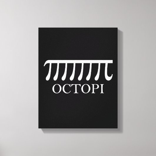 Octopi - Funny Pi Octopus Wiskunde Canvas Afdruk (Voorkant)