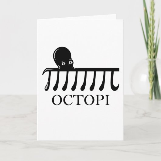 Octopi - Funny Pi Octopus Wiskunde Feestdagen Kaart (Voorkant)