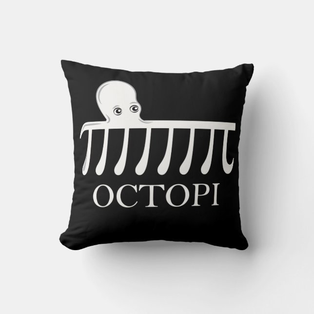 Octopi - Funny Pi Octopus Wiskunde Kussen (Voorkant)
