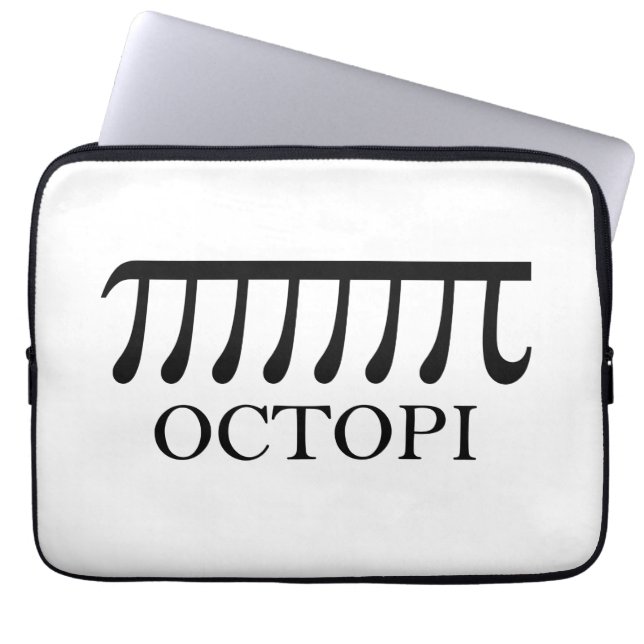 Octopi - Funny Pi Octopus Wiskunde Laptop Sleeve (Voorkant)