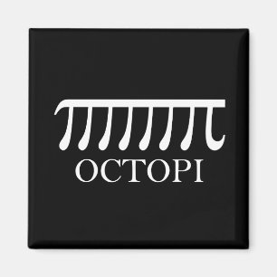 Octopi - Funny Pi Octopus Wiskunde Magneet