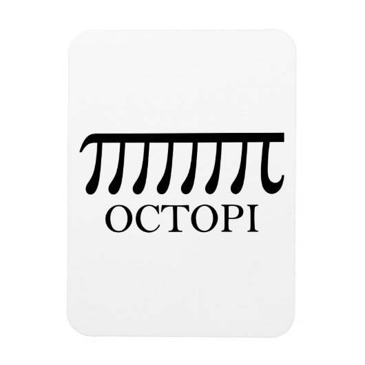Octopi - Funny Pi Octopus Wiskunde Magneet (Verticaal)