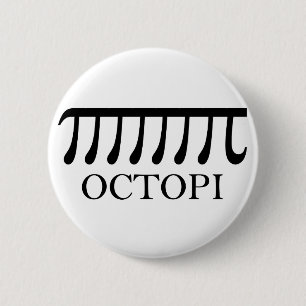 Octopi - Funny Pi Octopus Wiskunde Ronde Button 5,7 Cm