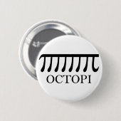 Octopi - Funny Pi Octopus Wiskunde Ronde Button 5,7 Cm (Voorkant /achterkant)