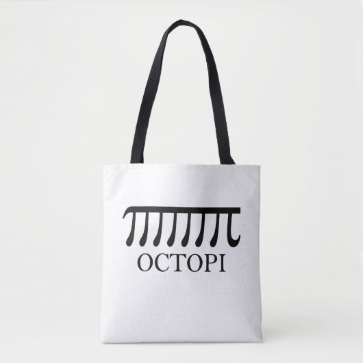 Octopi - Funny Pi Octopus Wiskunde Tote Bag (Voorkant)