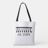 Octopi - Funny Pi Octopus Wiskunde Tote Bag (Achterkant)