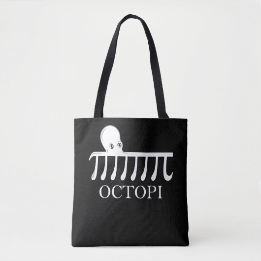 Octopi - Funny Pi Octopus Wiskunde Tote Bag (Voorkant)