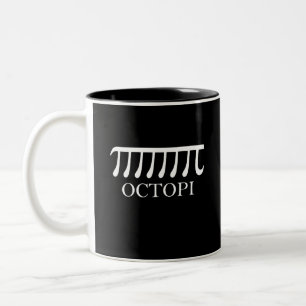 Octopi - Funny Pi Octopus Wiskunde Tweekleurige Koffiemok
