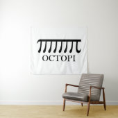 Octopi - Funny Pi Octopus Wiskunde Wandkleed (In Situ (horizontaal))