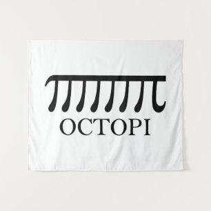 Octopi - Funny Pi Octopus Wiskunde Wandkleed