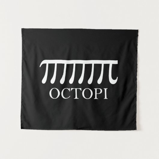 Octopi - Funny Pi Octopus Wiskunde Wandkleed (Voorkant (horizontaal))