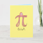 Octopi Octopus Pi Day Funny Wenskaart Kaart (Voorkant)
