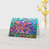 Octopi Parenti Kaart (Gele Bloem)