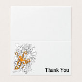 Octopi Pop Sinaasappel Kaart (Buitenkant ongevouwen)