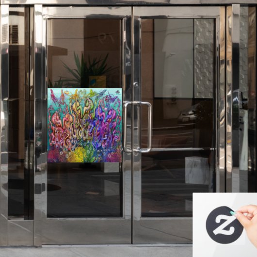 Octopi Raamsticker (Kantoordeur)
