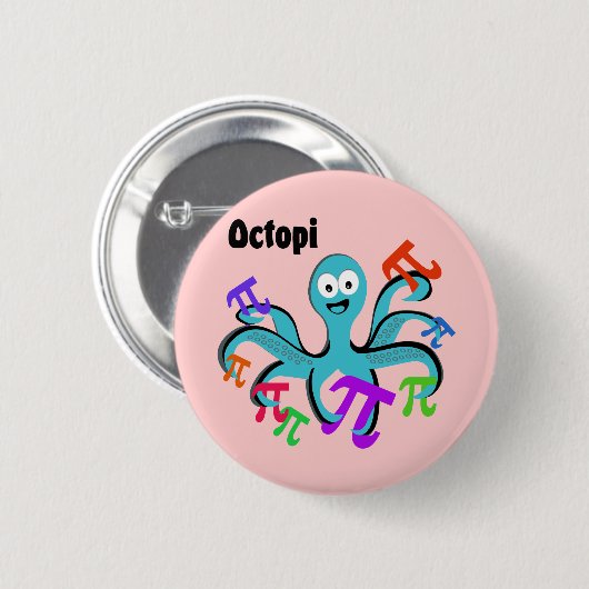 Octopi Ronde Button 5,7 Cm (Voorkant /achterkant)