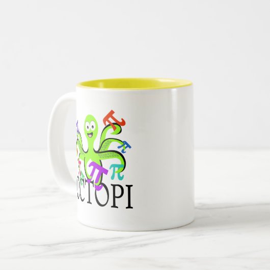 Octopi Tweekleurige Koffiemok (Voorkant links)