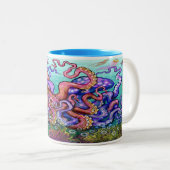 Octopi Two-Tone Coffee Mok (Voorkant rechts)