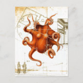 Octopi zee Squid Steampunk Octopus Briefkaart (Voorkant)