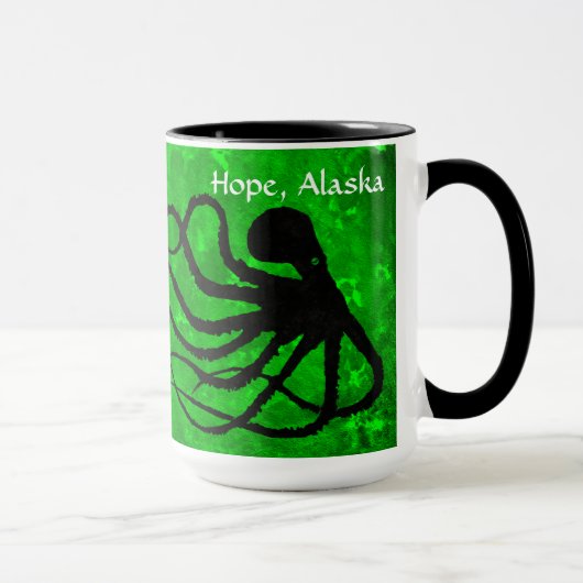 Octopodes on Green, Hope - 15 oz. Combinatie-Mok Mok (Rechts)