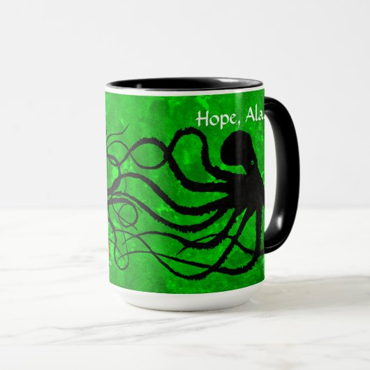 Octopodes on Green, Hope - 15 oz. Combinatie-Mok Mok (Voorkant rechts)