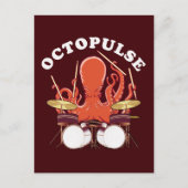 Octopulose | Octopus Drummer Briefkaart (Voorkant)