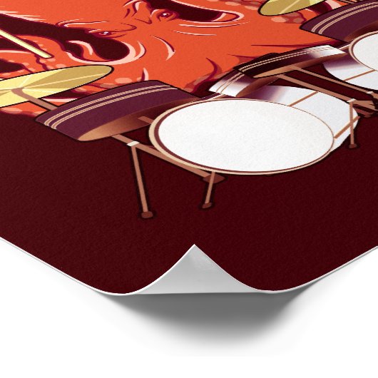 Octopulose | Octopus Drummer Poster (Hoek)