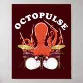 Octopulose | Octopus Drummer Poster (Voorkant)