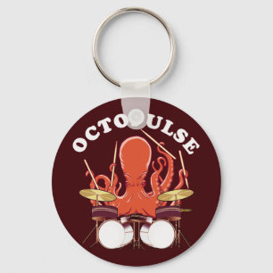 Octopulose   Octopus Drummer Sleutelhanger