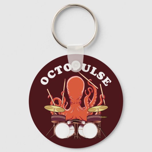 Octopulose | Octopus Drummer Sleutelhanger (Voorkant)
