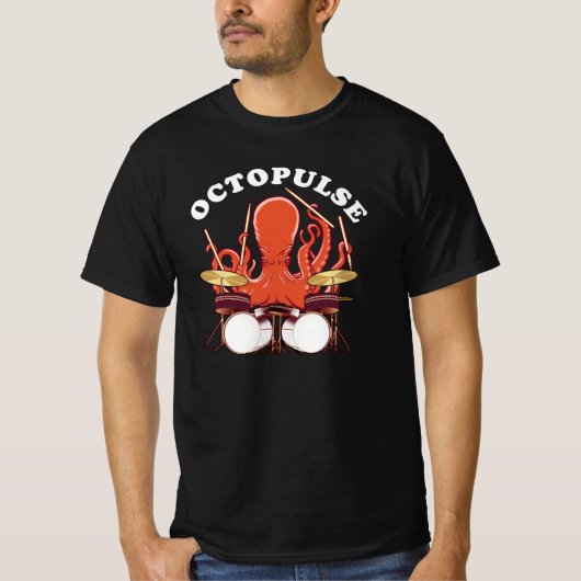 Octopulose | Octopus Drummer T-shirt (Voorkant)