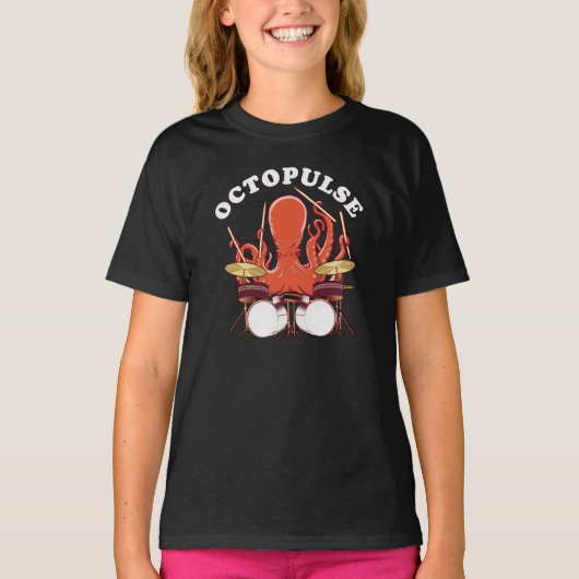 Octopulose | Octopus Drummer T-shirt (Voorkant)
