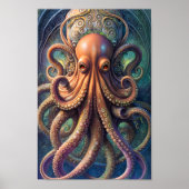 Octopus - 02 - Fantasie Kunst Poster (Voorkant)
