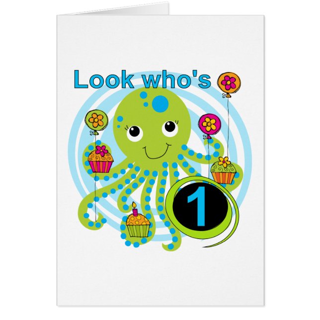 Octopus 1e Verjaardag T-shirts en geschenken (Voorkant)
