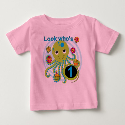 Octopus 1e Verjaardag T-shirts en geschenken (Voorkant)