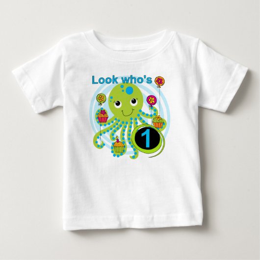 Octopus 1e Verjaardag T-shirts en geschenken (Voorkant)