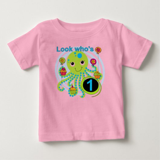 Octopus 1e Verjaardag T-shirts en geschenken (Voorkant)