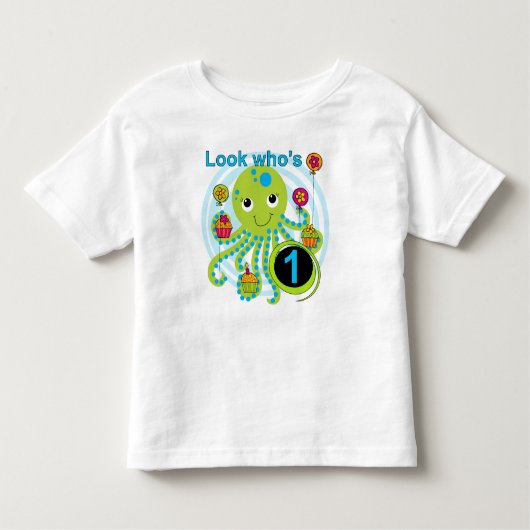Octopus 1e Verjaardag T-shirts en geschenken (Voorkant)