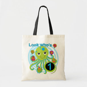 Octopus 1e Verjaardag T-shirts en geschenken Tote Bag
