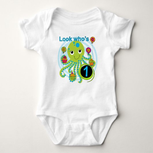 Octopus 1st Birthday T-shirts en cadeautjes (Voorkant)