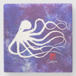 Octopus 2 White - marmer Onderzetter