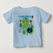 Octopus 2e Verjaardag T shirten en geschenken (Voorkant)